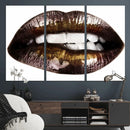 Close Up Lips Wall Art Canvas Print