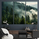 Misty Forest Wall Art Premium Canvas Print a Foggy and by MyGreatCanvas | Canvas Wall Art Prints | Photo Prints & Wall Decor