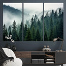 Captivating Misty Forest Wall Art Premium Canvas Print,