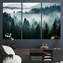 Captivating Misty Forest Wall Art Canvas, Premium Canvas