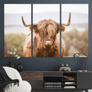 Scottish Serene Highland Cow Canvas Wall Art – Serene