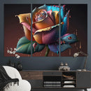 Abstract Rose Wall Art Canvas Print