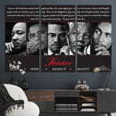 Thinker Quintet Canvas Wall Art – Martin, Obama, Malcolm X,