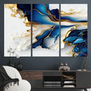 Gold Marble Art - Abstract Geode Gold And Blue Marble Shape