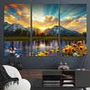 Grand Teton Park Sunrise Wall Art – Vibrant Landscape Canvas
