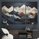 Rustic Mountain Landscape Wall Art Canvas Print – Framed 3D