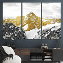 Gold Abstract Mountains Wall Art Print on Canvas, Nature by MyGreatCanvas | Canvas Wall Art Prints | Photo Prints & Wall Decor