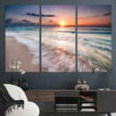 Sunset Beach Wall Art – Soothing Coastal Landscape, Ready to