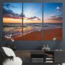 Golden Hour Beach Sunset Wall Art | Canvas Print | Ready to
