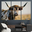 Texas Bull Longhorn Wall Art Canvas Print for Farm House by MyGreatCanvas | Canvas Wall Art Prints | Photo Prints & Wall Decor