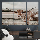 Texas Longhorn Canvas Wall Art Print – Majestic Western by MyGreatCanvas | Canvas Wall Art Prints | Photo Prints & Wall Decor