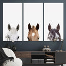 Horse Prints Set, Set of 3 Horse Wall Art, Horses Portraits, by MyGreatCanvas | Canvas Wall Art Prints | Photo Prints & Wall Decor