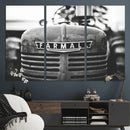 Vintage Farmall Tractor Wall Art Canvas Print, Rustic
