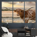 Texas Longhorn Wall Art Canvas Print, Rustic Ranch Decor, by MyGreatCanvas | Canvas Wall Art Prints | Photo Prints & Wall Decor
