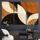 Geometric Abstract Wall Art Canvas Print, Mid Century Modern