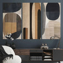 Abstract Minimalist Canvas Wall Art - Neutral Geometric