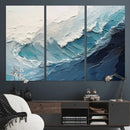 Ocean Wave Canvas Wall Art Print – Coastal Living Room Large