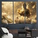 Golden Buddha Wall Art | Yoga Room Decor and Meditation Room by MyGreatCanvas | Canvas Wall Art Prints | Photo Prints & Wall Decor