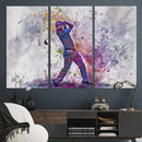 Watercolor Golf Swing Wall Art Canvas Print | Vibrant