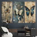 Butterfly Wall Art Trio | Vintage Butterfly Canvas Print | by MyGreatCanvas | Canvas Wall Art Prints | Photo Prints & Wall Decor