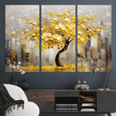 Golden Tree Canvas Print | Abstract Wall Art for Modern