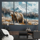 Bear and Baby Bear Wall Art Canvas Print