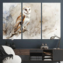 Barn Owl Wall Art | Watercolor Canvas Print | Perfect for