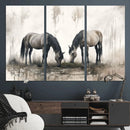 Chines Ink Style Vintage Horses Wall Art Canvas Print for by MyGreatCanvas | Canvas Wall Art Prints | Photo Prints & Wall Decor