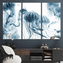 Abstract Jellyfish Canvas Print Wall Art