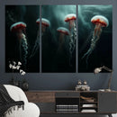 Abstract Jellyfish Wall Art Canvas Print