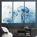 Blue Jellyfish Wall Art Canvas Print