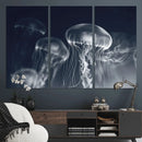 Jellyfish Wall Art Canvas Print, Modern Abstract Jellyfish