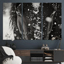 Winter Horse Snow Wall Art Canvas Print