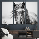 Western Wall Art | Black and White Winter Horse Wall Art | by MyGreatCanvas | Canvas Wall Art Prints | Photo Prints & Wall Decor