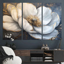 White Magnolia Flower Wall Art Canvas Print | Abstract