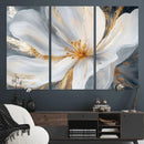 White and Gold Floral Canvas Wall Art - Framed and Ready to by MyGreatCanvas | Canvas Wall Art Prints | Photo Prints & Wall Decor