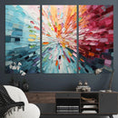 Radiant Bloom Abstract Floral Wall Art Canvas Print -