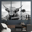 Scottish Highland Cow Wall Art | Rustic Farmhouse Décor |