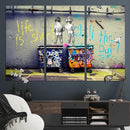 Banksy Life is Short Wall Art - Iconic Graffiti Art on by MyGreatCanvas | Canvas Wall Art Prints | Photo Prints & Wall Decor