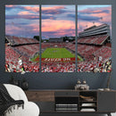 Carter-Finley Stadium Art Sunset Game Triple Canvas Wall Art by MyGreatCanvas | Canvas Wall Art Prints | Photo Prints & Wall Decor