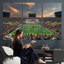 University of Michigan Wolverines Print Canvas, Football