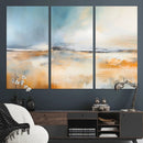 Abstract Landscape Wall Art Canvas Print - Warm Tones of