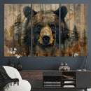 Abstract 399 Bear Wall Art | Rustic Cabin Wall Decor with by MyGreatCanvas | Canvas Wall Art Prints | Photo Prints & Wall Decor