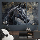 Large Abstract Horse Wall Art Canvas Print | Farmhouse Wall