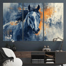 Abstract Blue Horse Wall Art Print Canvas | Horse Wall Art by MyGreatCanvas | Canvas Wall Art Prints | Photo Prints & Wall Decor