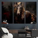 Abstract Black Horse Canvas Print for Farmhouse Wall Art | by MyGreatCanvas | Canvas Wall Art Prints | Photo Prints & Wall Decor