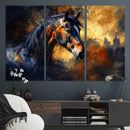Abstract Horse Art Print - Abstract Canvas Wall Art |