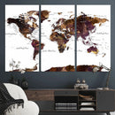 World Map Canvas Print – Detailed Map of the World Wall Art by MyGreatCanvas | Canvas Wall Art Prints | Photo Prints & Wall Decor