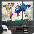 World Map Canvas Print – Framed Travel Map Wall Art for by MyGreatCanvas | Canvas Wall Art Prints | Photo Prints & Wall Decor