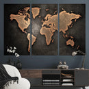 World Map Canvas Print – Framed Travel Map Wall Art for